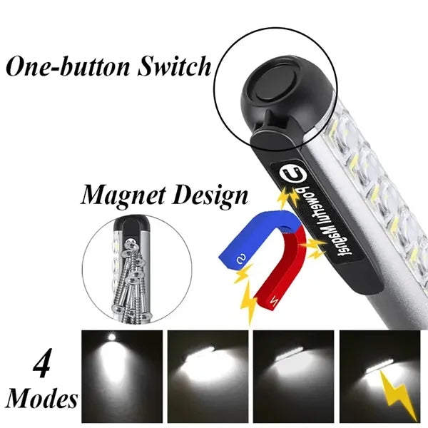 Flashlight USB Rechargeable Magnetic LED - IPX4 Pen Clip