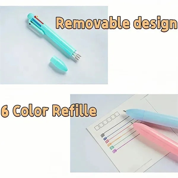 6-in-1 Multi-colour Retractable Ballpoint Pen