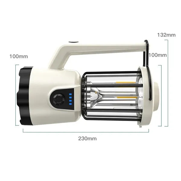 2-in-1 Handheld Flashlight with Lantern and Spotlight Modes