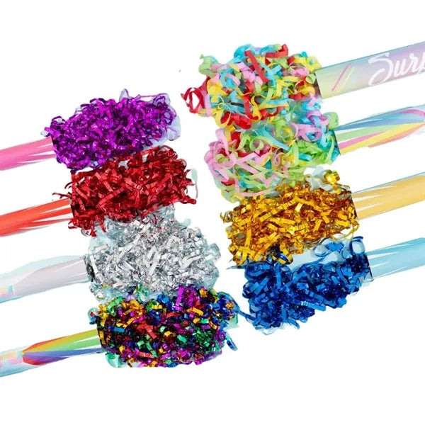 Colorful long ribbon salute cannon