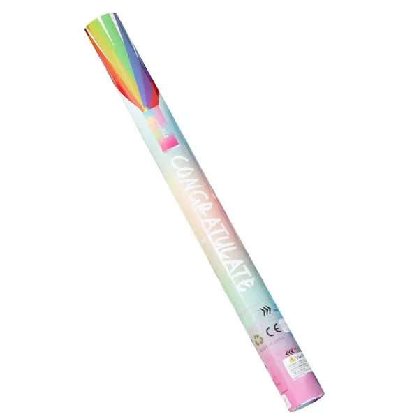 Colorful long ribbon salute cannon