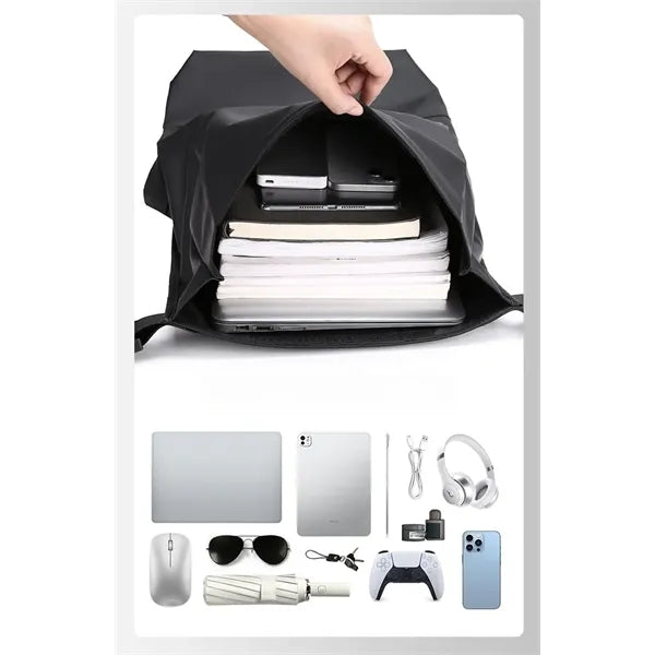 Stylish School Daypack Rolltop Waterproof Backpack