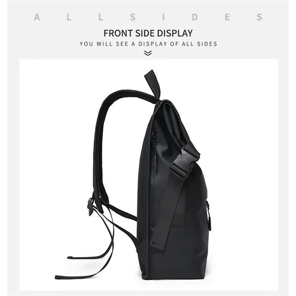 Stylish School Daypack Rolltop Waterproof Backpack