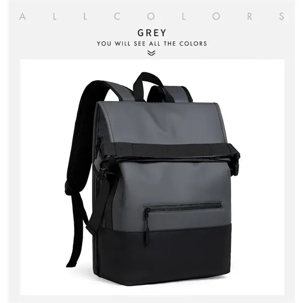 Stylish School Daypack Rolltop Waterproof Backpack