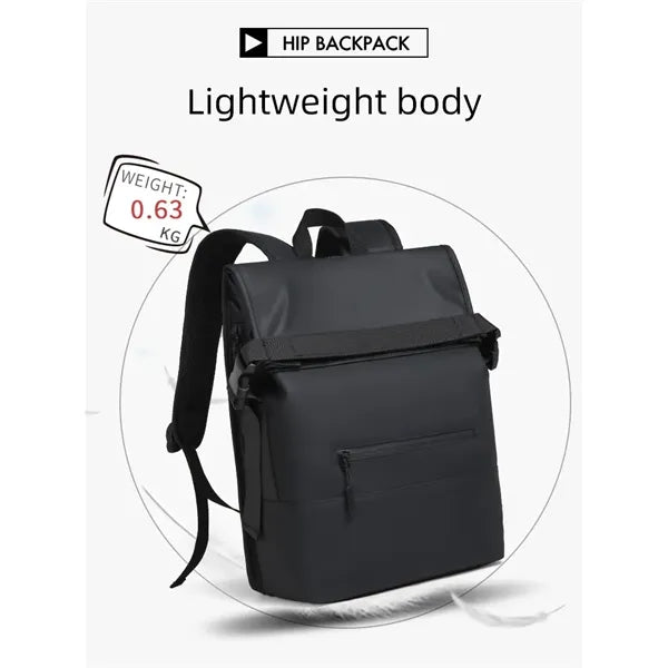 Stylish School Daypack Rolltop Waterproof Backpack