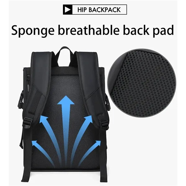 Stylish School Daypack Rolltop Waterproof Backpack