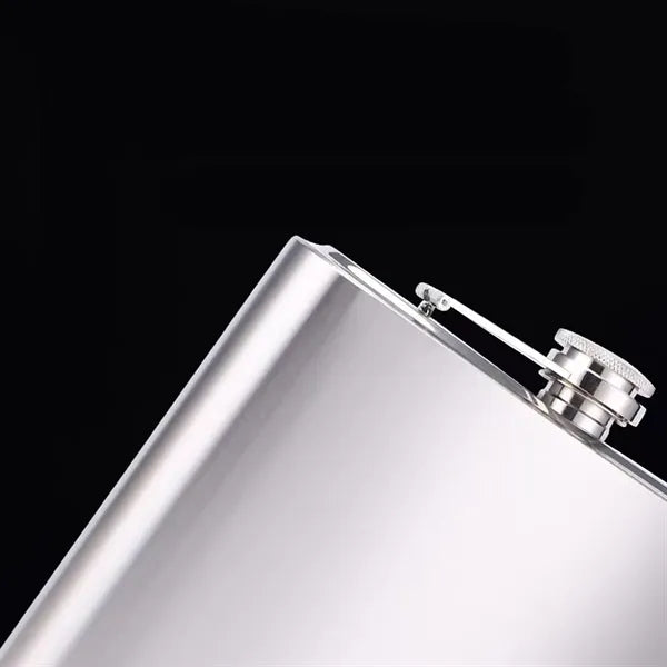 Stainless Steel Hip Flask with Leather Sleeve