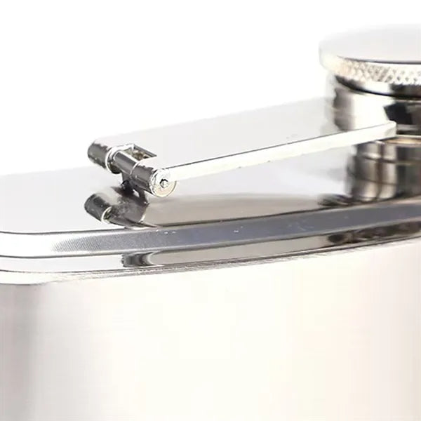 Stainless Steel Hip Flask with Leather Sleeve