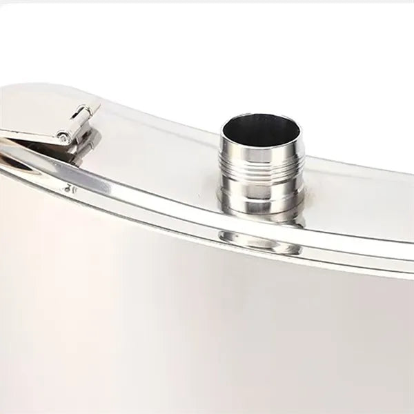 Stainless Steel Hip Flask with Leather Sleeve