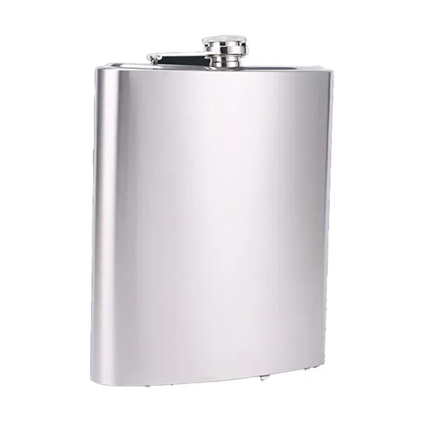 Stainless Steel Hip Flask with Leather Sleeve