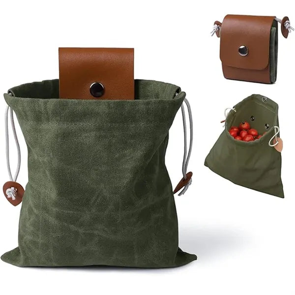 Waxed Canvas Foraging Bag