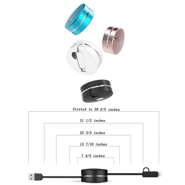 Retractable 2 in 1 Charging Cable