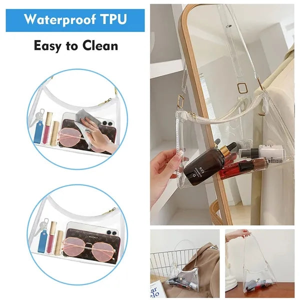 Clear Stadium-Approved Crossbody Chain Bag