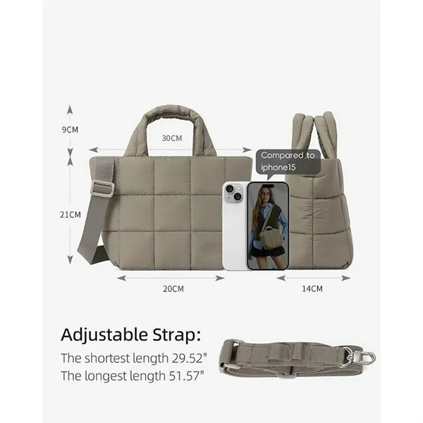 Puffy Crossbody Tote Bag