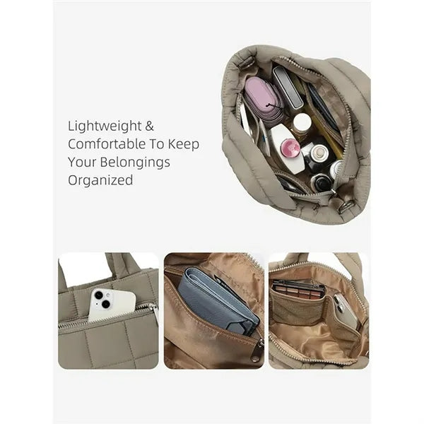 Puffy Crossbody Tote Bag