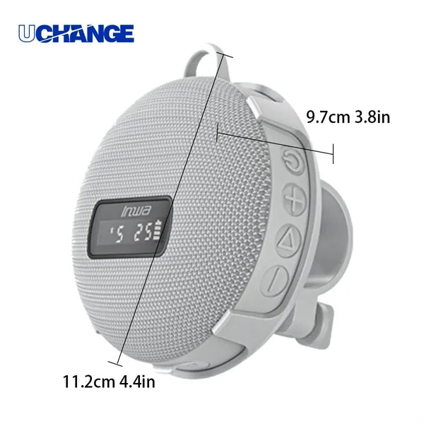 Bike-Mount Waterproof Bluetooth Speaker With Speed Display