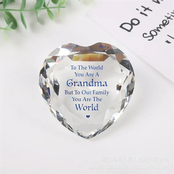 Octagon Face Crystal Paperweight Award