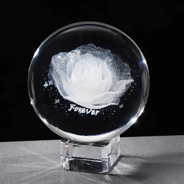 Octagon Face Crystal Paperweight Award