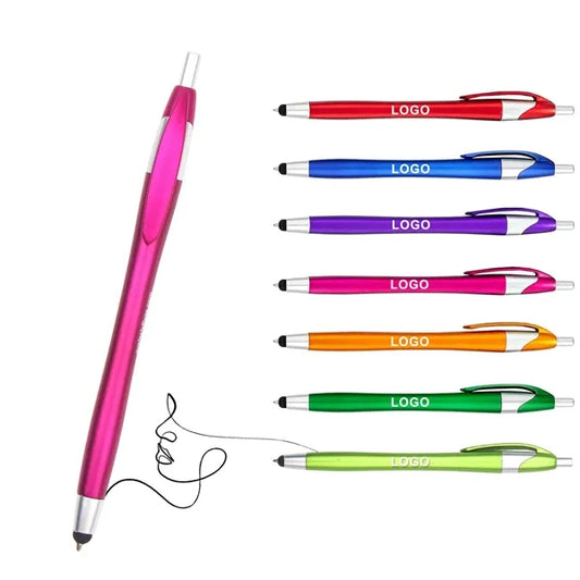 Retractable Fine-point Ballpoint Pen With Stylus