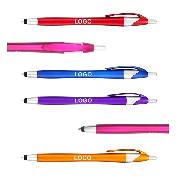 Retractable Fine-point Ballpoint Pen With Stylus