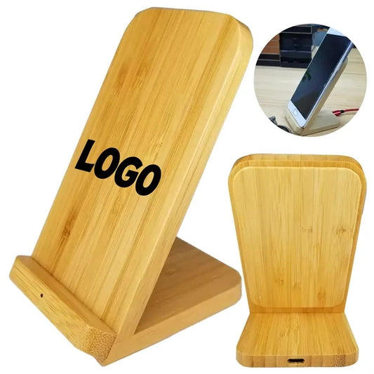 Bamboo Stand Wireless Charger Eco Friendly Design