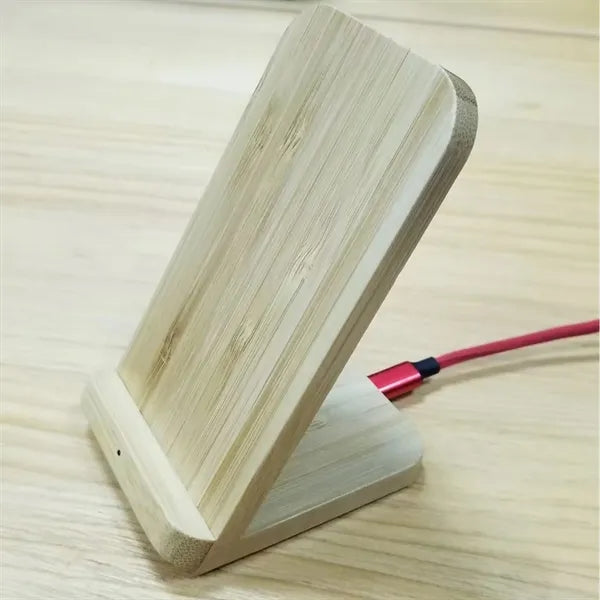 Bamboo Stand Wireless Charger Eco Friendly Design