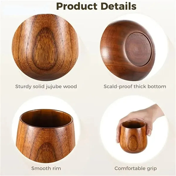 6oz Japanese Jujube Wood Tea Cup