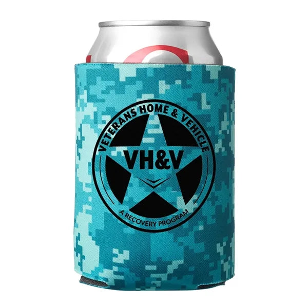 Digital Camo Can Cooler (1 Color Imprint)