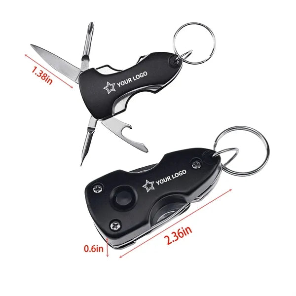 Camp Multi-Tool LED Light Keychain