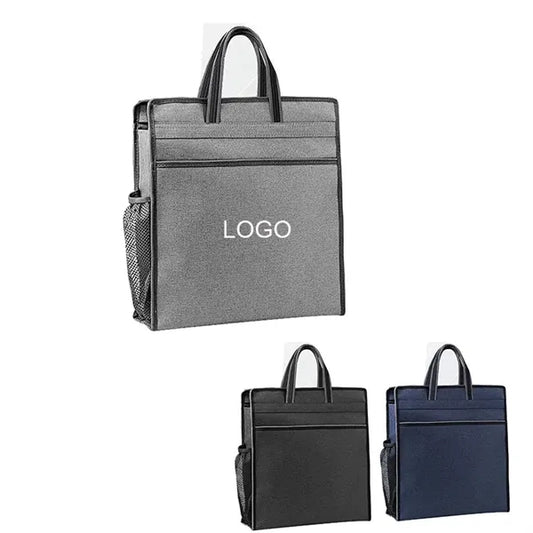 Oxford Zippered Document Bag with Handle