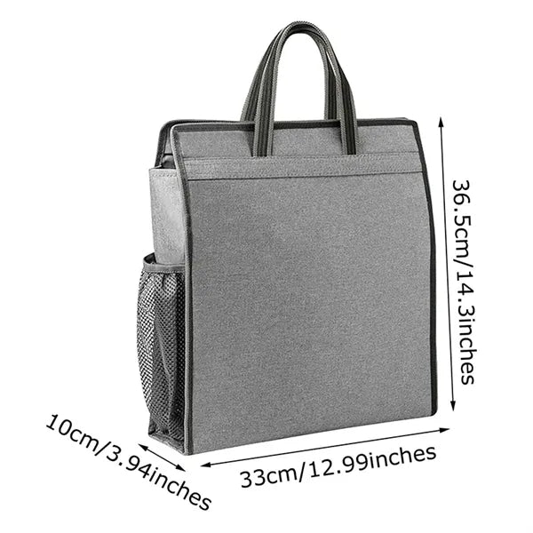 Oxford Zippered Document Bag with Handle