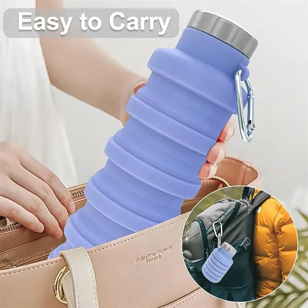 Collapsible Silicone Water Bottle Portable
