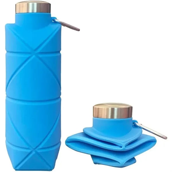 Diamond Shaped Silicone Foldable Water Bottle 700ml