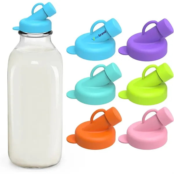 Silicone Milk Bottle Dispenser Caps(4 Pack,jug not included)