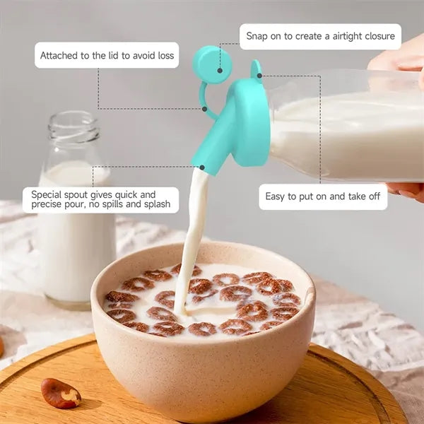 Silicone Milk Bottle Dispenser Caps(4 Pack,jug not included)