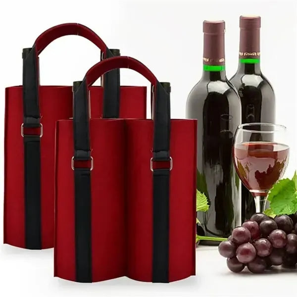 Felt Wine Carrier Tote Gift Bag