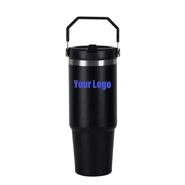 30 oz Handle Dual-Drink Cup with Straw