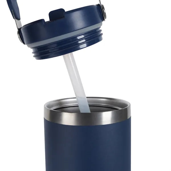 30 oz Handle Dual-Drink Cup with Straw