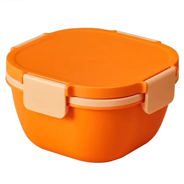 Silicone Salad Bowl Lunch Box with Fork