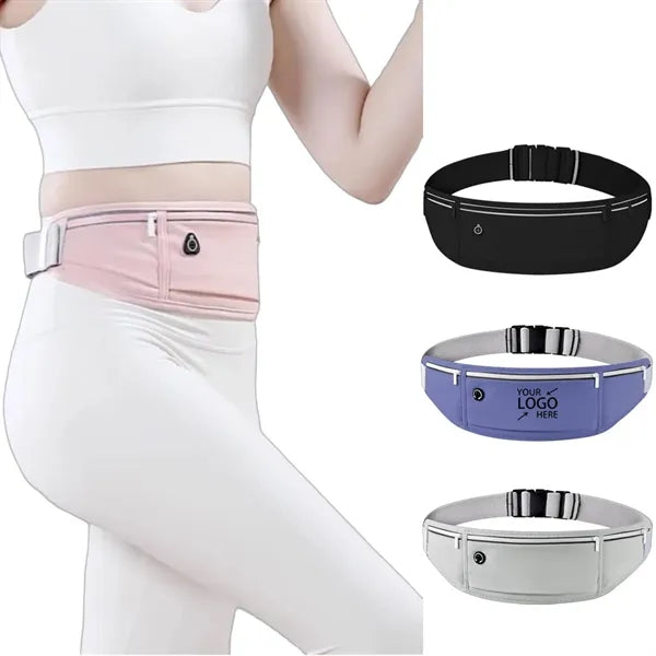 Unisex Ultra Thin Adjustable Waist Pack for Running Gym