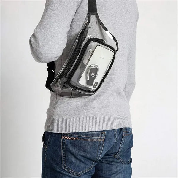 Unisex Transparent Waist Purse with Adjustable Belt