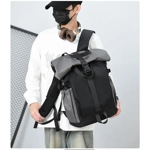 Travel Modern Daypack Water-resistant RollTop Backpack