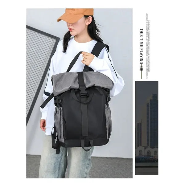 Travel Modern Daypack Water-resistant RollTop Backpack
