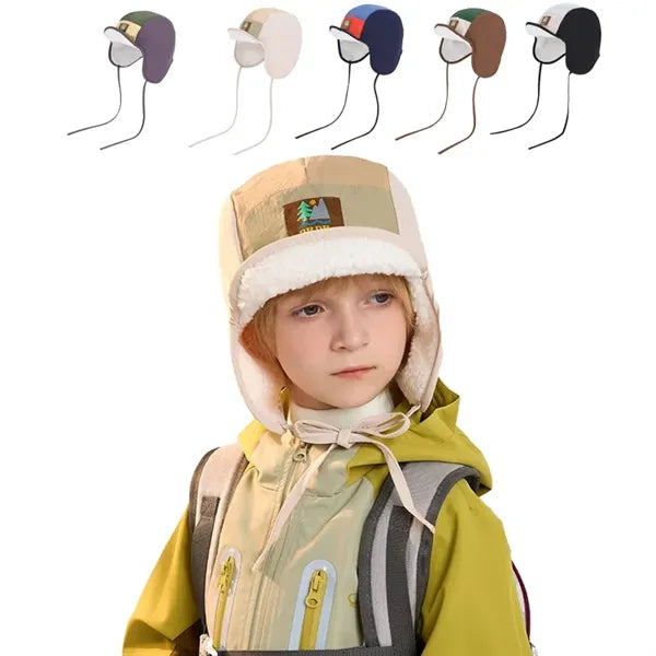 Children's Winter Outdoor Hat, Fleece-Lined Pullover Hat