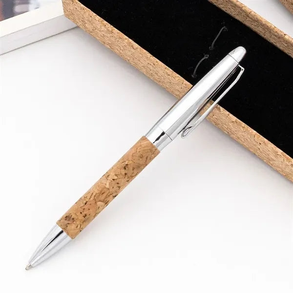 Metal Cork Ballpoint Pen Business Gift Set