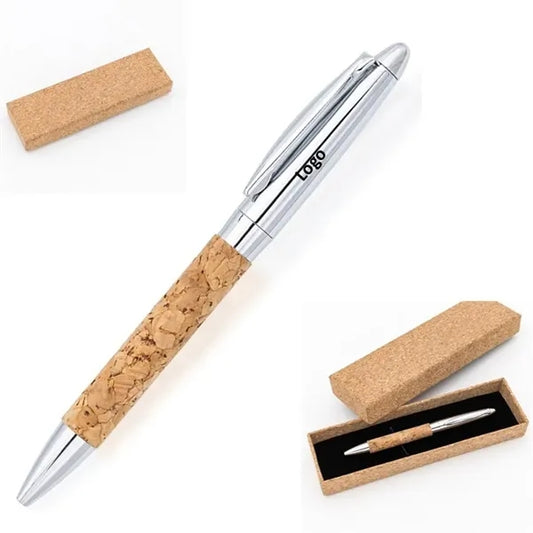 Metal Cork Ballpoint Pen Business Gift Set