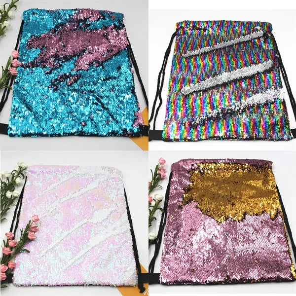 Sequin Drawstring Bags