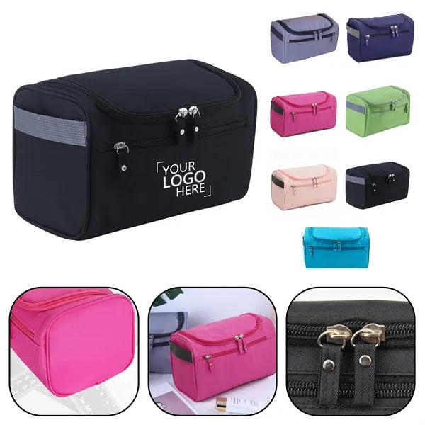 Travel Toiletry Organizer Bag with Front Storage Pocket