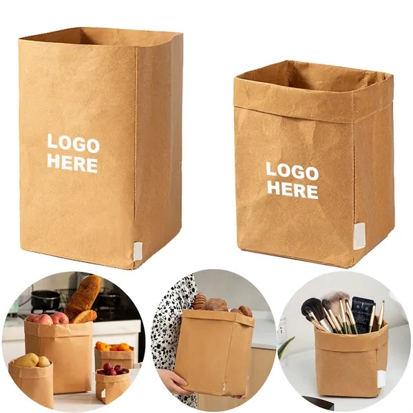 Multiuse Washable Kraft Paper Storage Bag
