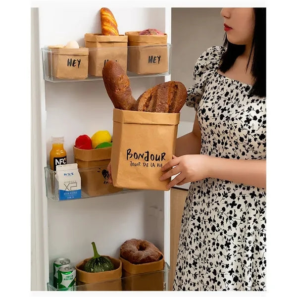 Multiuse Washable Kraft Paper Storage Bag